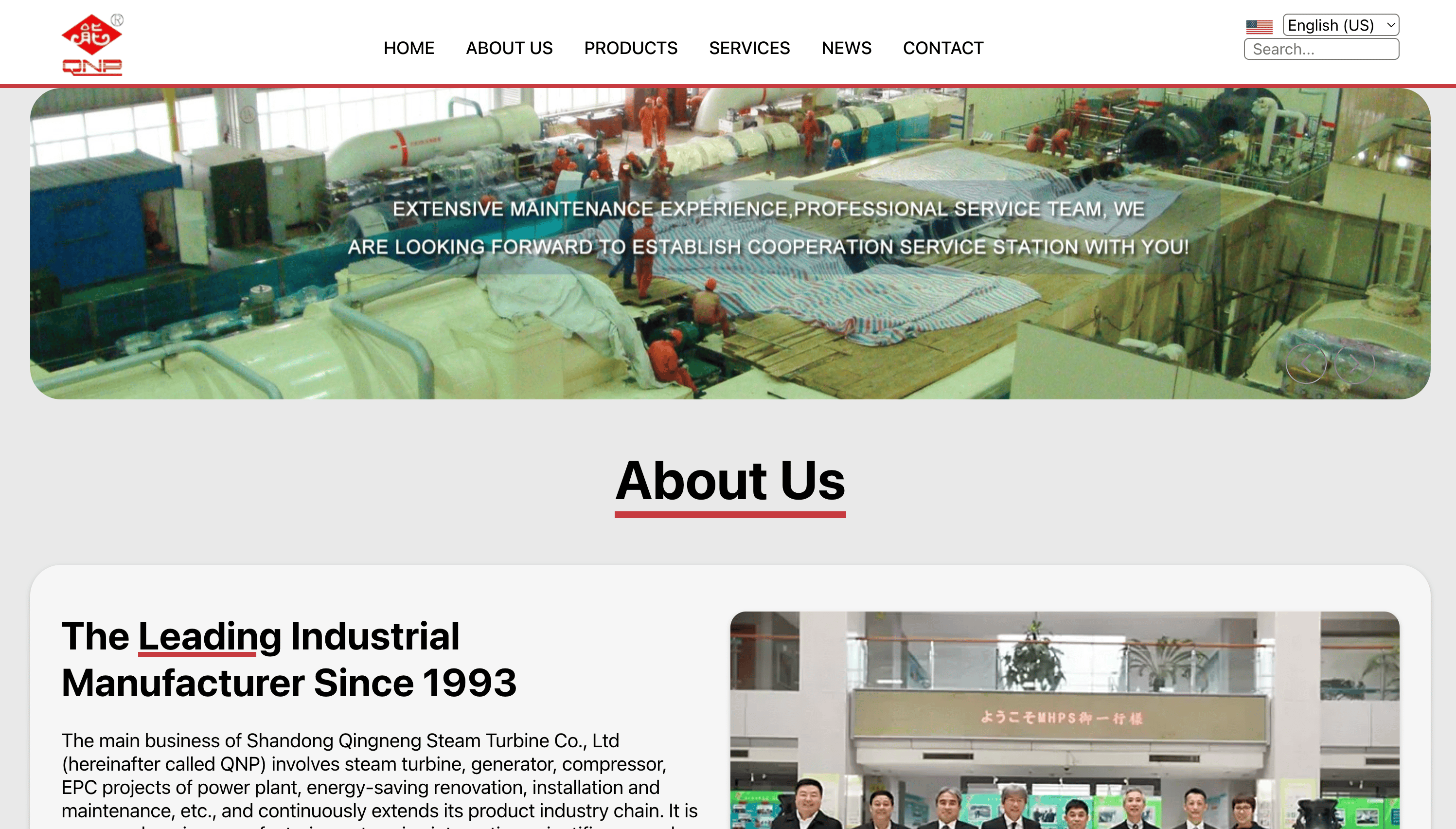 Screenshot of QNP Turbines
