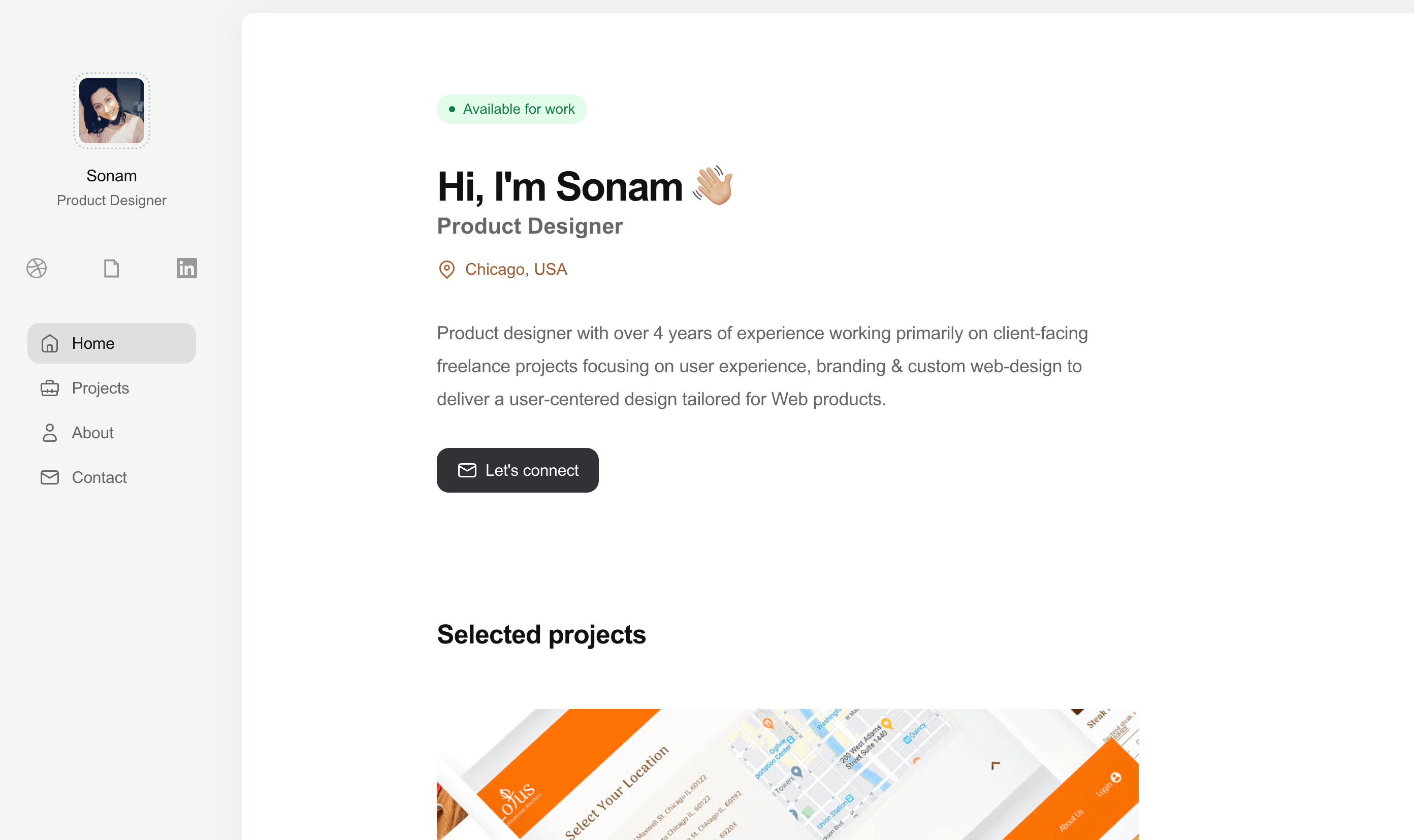 Screenshot of Sonam's Blog
