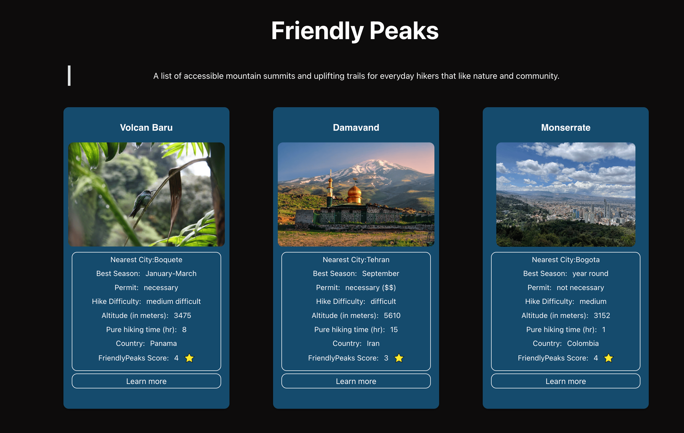 Screenshot of Friendly Peaks