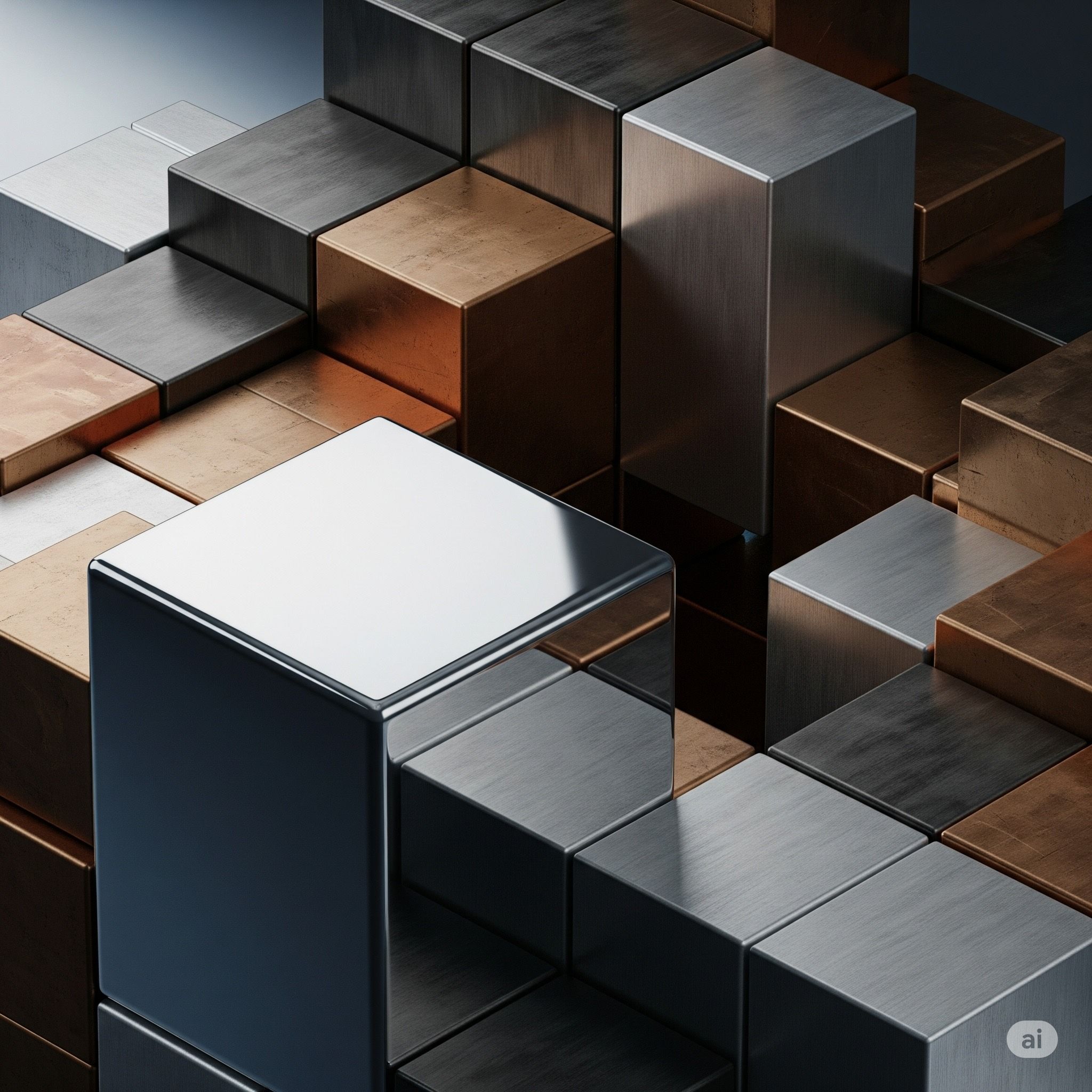 Metallic Blocks Style