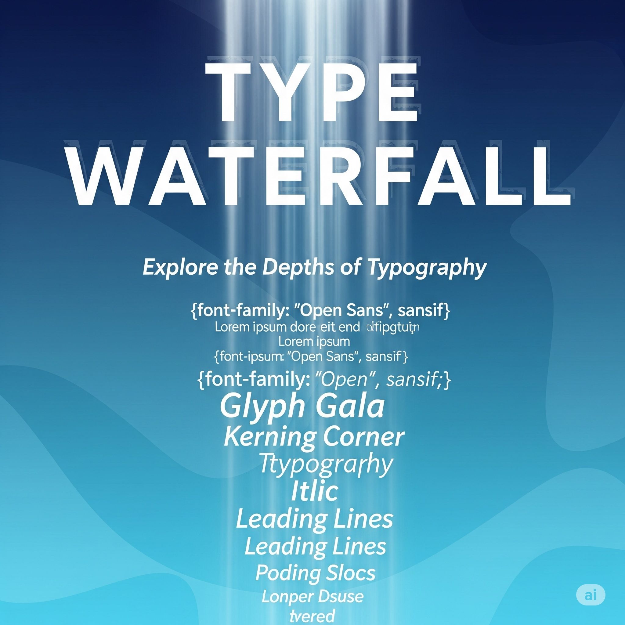 Type Waterfall Style